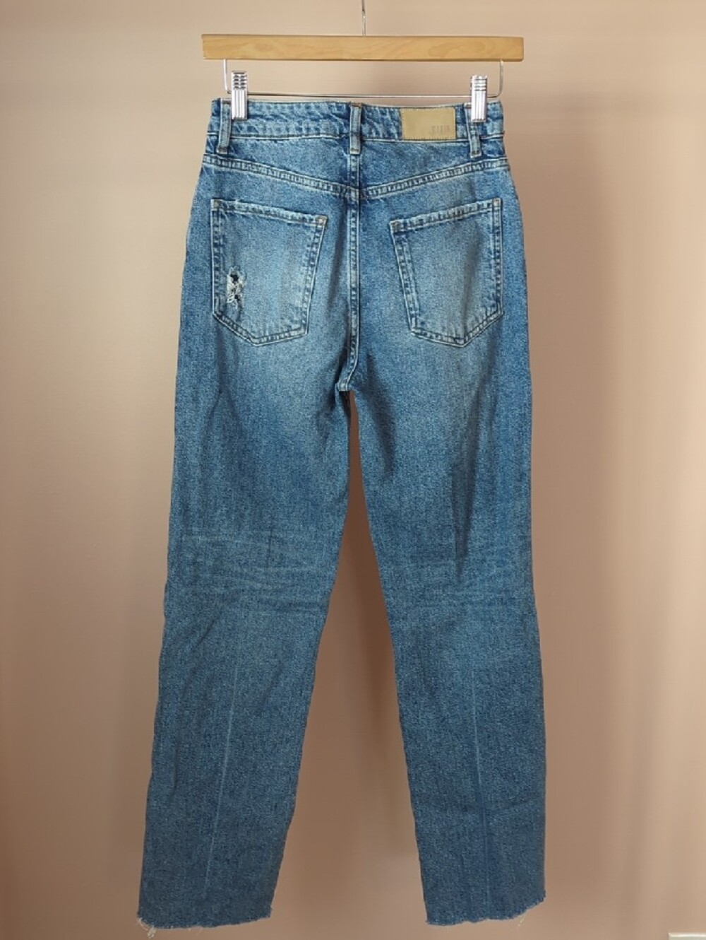 Rails Blue Straight Distressed High Rise Jeans - Picture 4 of 5